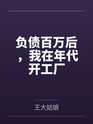 负债百万后,我在年代开工厂 负债百万后,我在年代开工厂