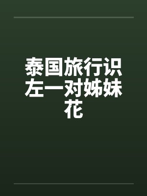 泰国旅行识左一对姊妹花 泰国旅行识左一对姊妹花