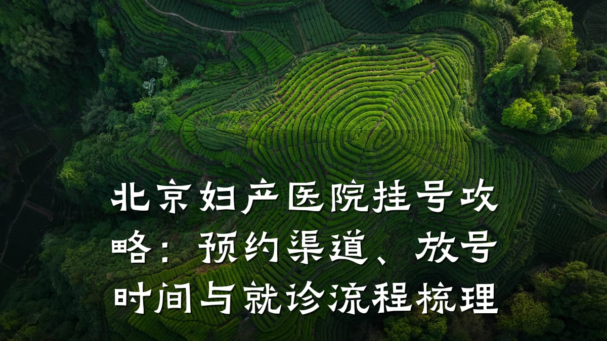 北京妇产医院挂号攻略：预约渠道、放号时间与就诊流程梳理