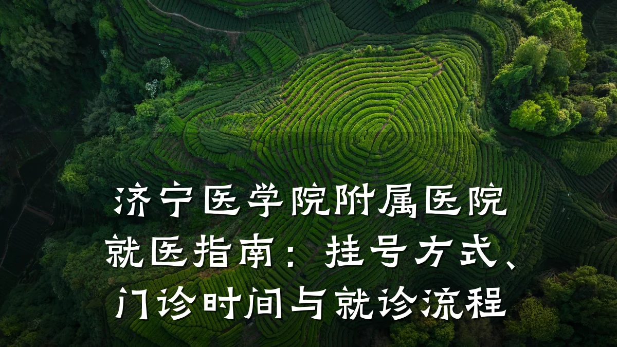 济宁医学院附属医院就医指南：挂号方式、门诊时间与就诊流程
