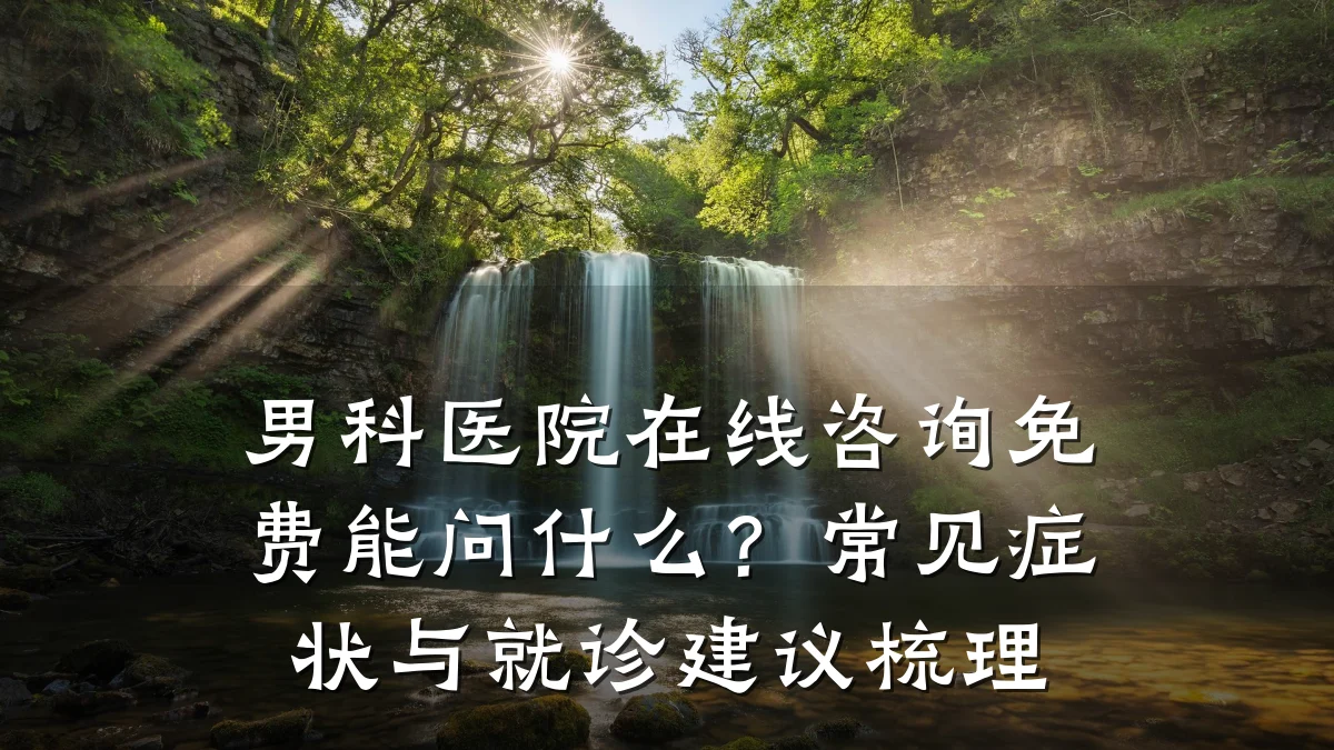男科医院在线咨询免费能问什么？常见症状与就诊建议梳理