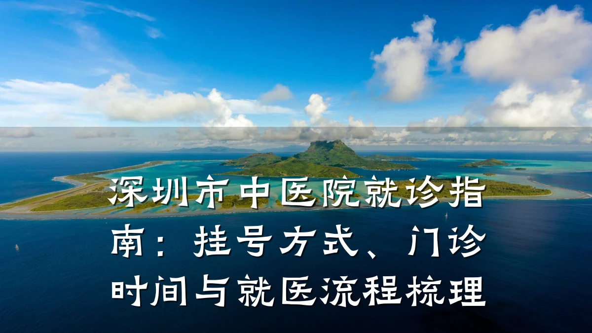 深圳市中医院就诊指南：挂号方式、门诊时间与就医流程梳理