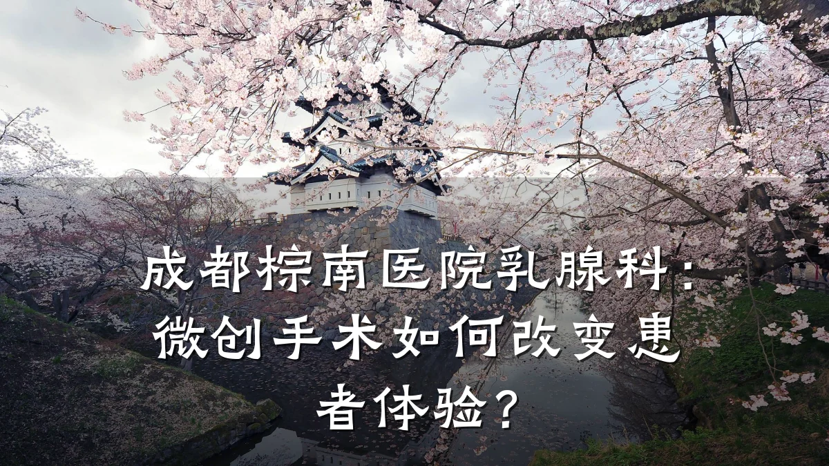 成都棕南医院乳腺科:微创手术如何改变患者体验?