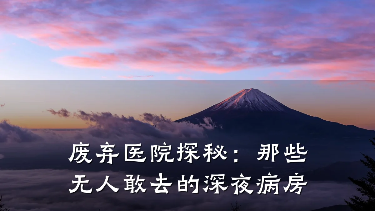 废弃医院探秘：那些无人敢去的深夜病房