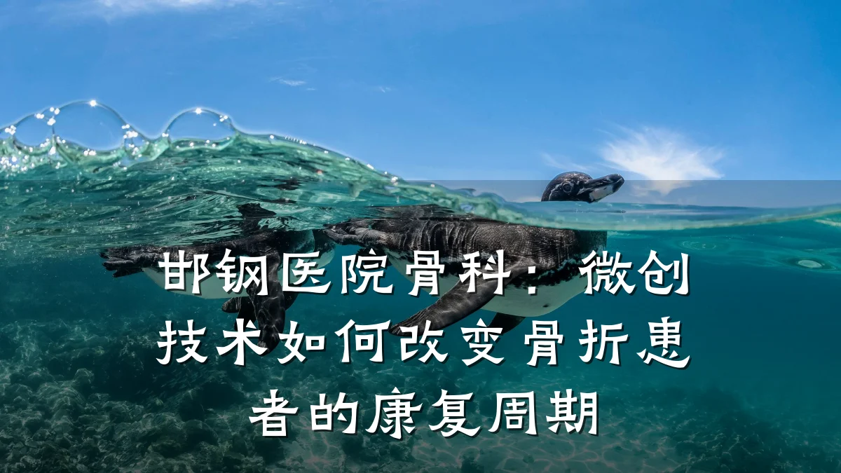 邯钢医院骨科：微创技术如何改变骨折患者的康复周期