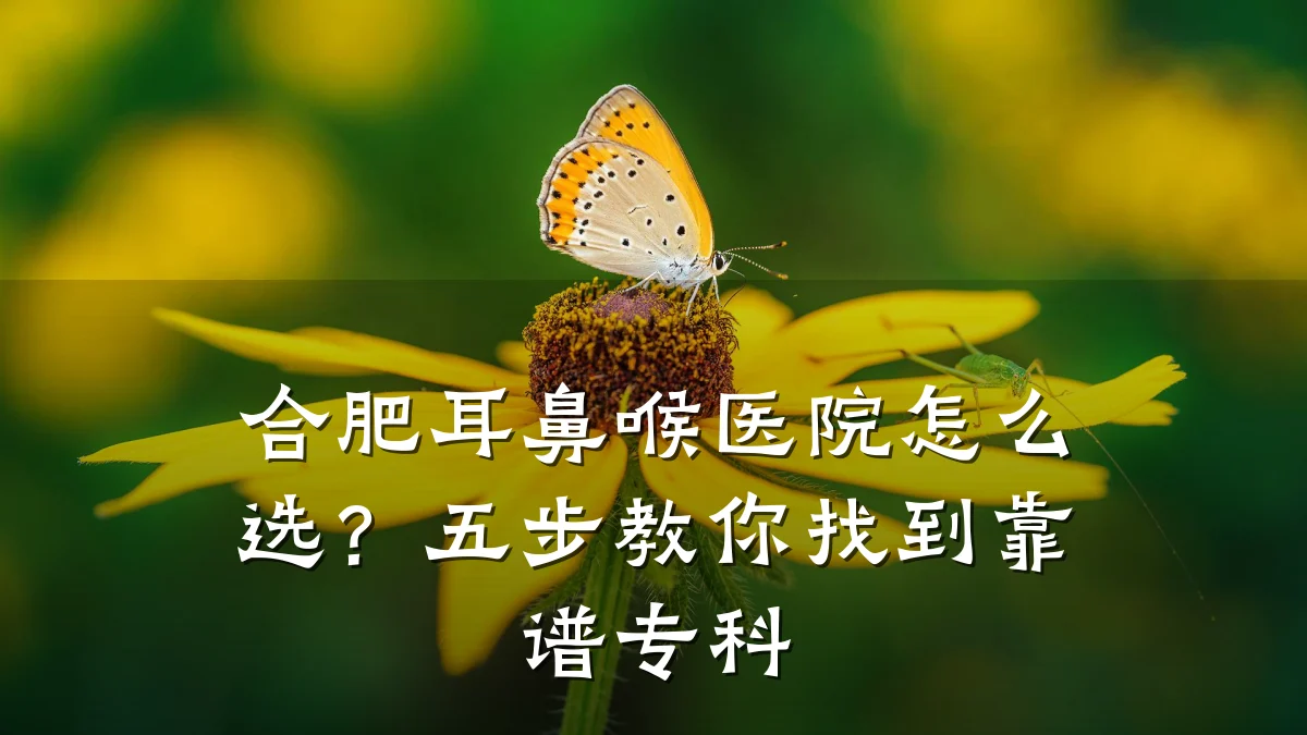 合肥耳鼻喉医院怎么选？五步教你找到靠谱专科