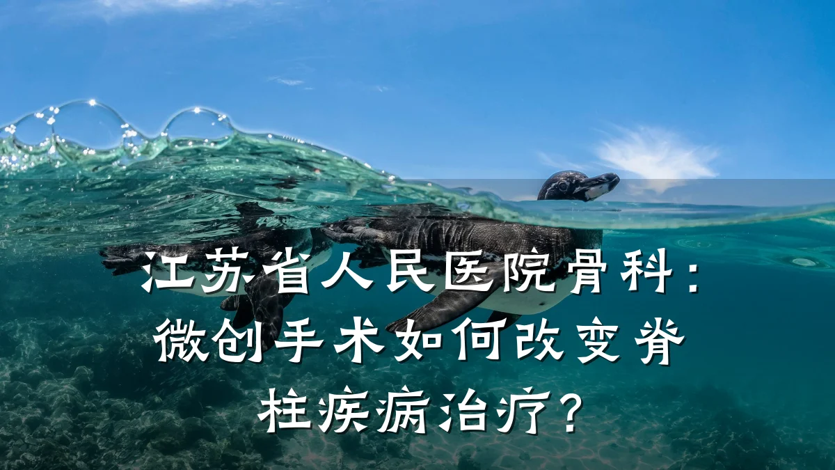 江苏省人民医院骨科：微创手术如何改变脊柱疾病治疗？