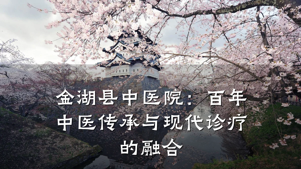 金湖县中医院:百年中医传承与现代诊疗的融合