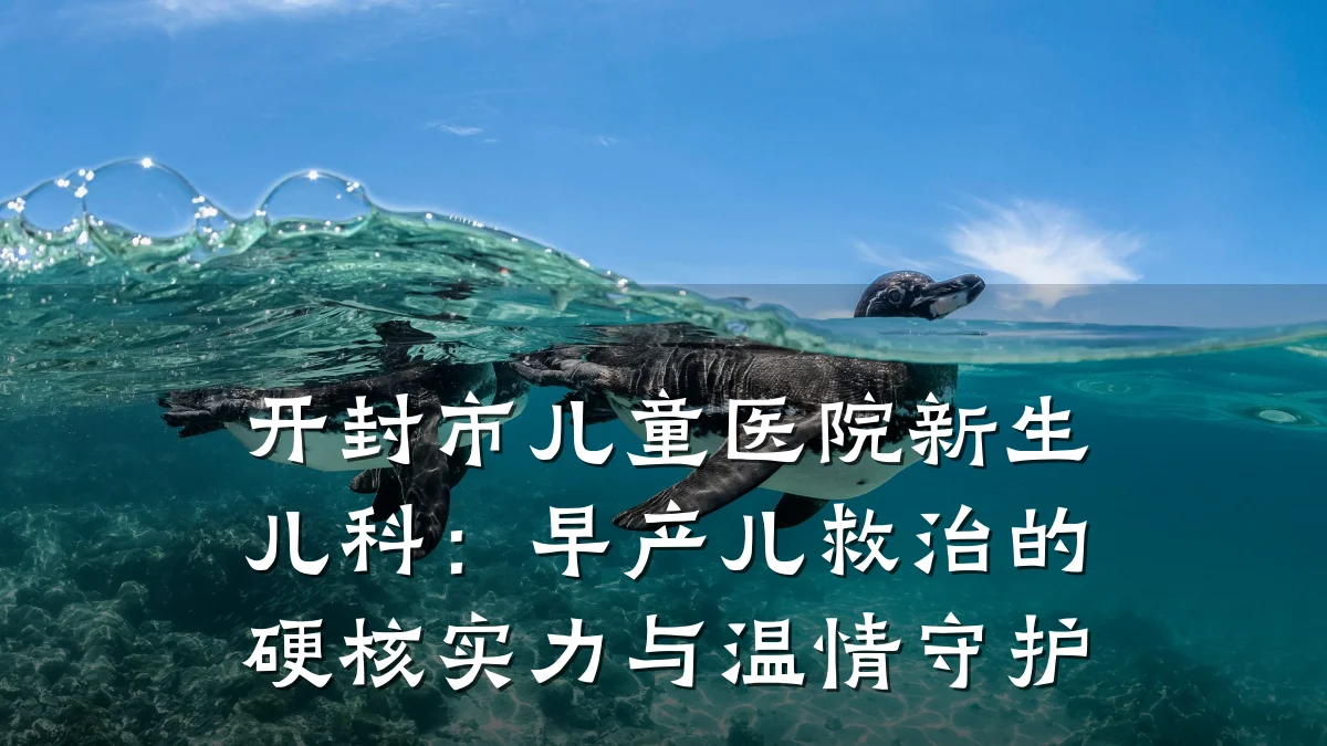 开封市儿童医院新生儿科：早产儿救治的硬核实力与温情守护