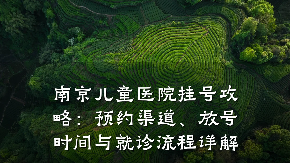 南京儿童医院挂号攻略：预约渠道、放号时间与就诊流程详解