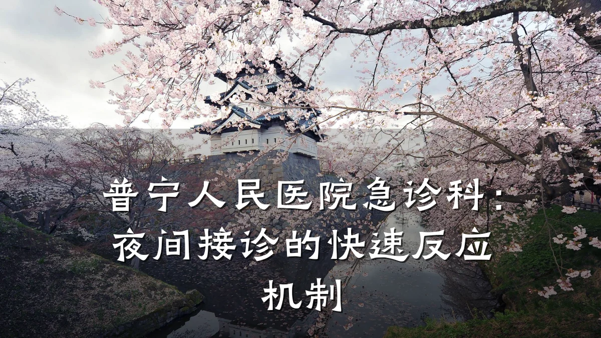 普宁人民医院急诊科:夜间接诊的快速反应机制
