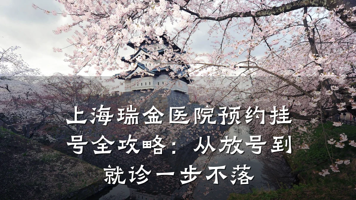 上海瑞金医院预约挂号全攻略:从放号到就诊一步不落