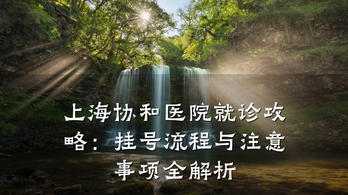 上海协和医院就诊攻略：挂号流程与注意事项全解析