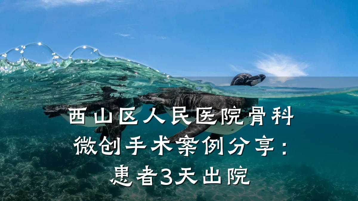 西山区人民医院骨科微创手术案例分享：患者3天出院