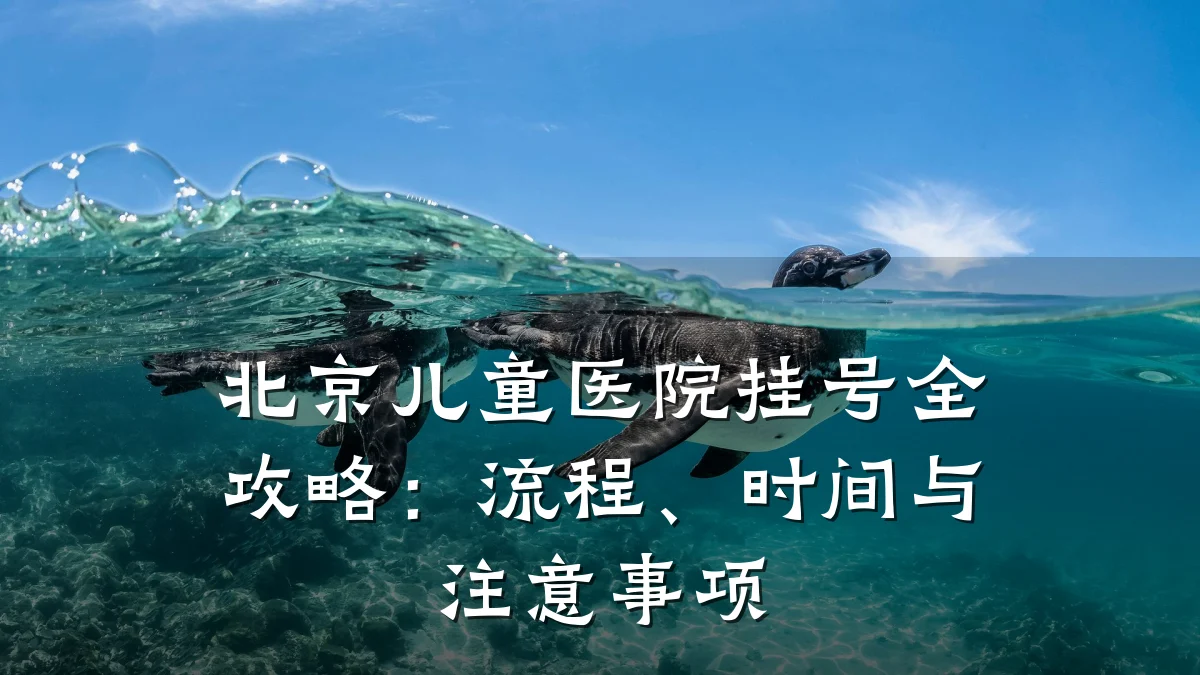 北京儿童医院挂号全攻略:流程、时间与注意事项