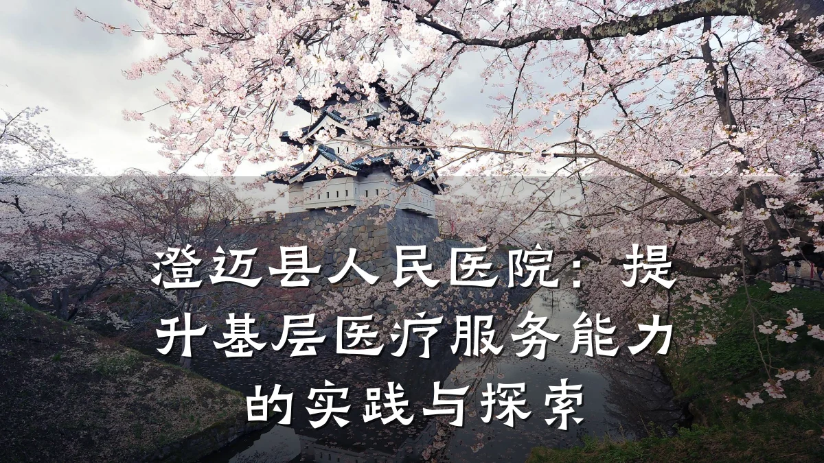 澄迈县人民医院:提升基层医疗服务能力的实践与探索