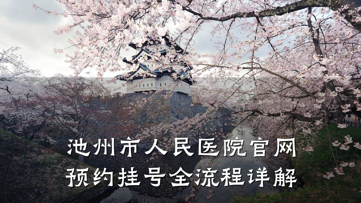 池州市人民医院官网预约挂号全流程详解