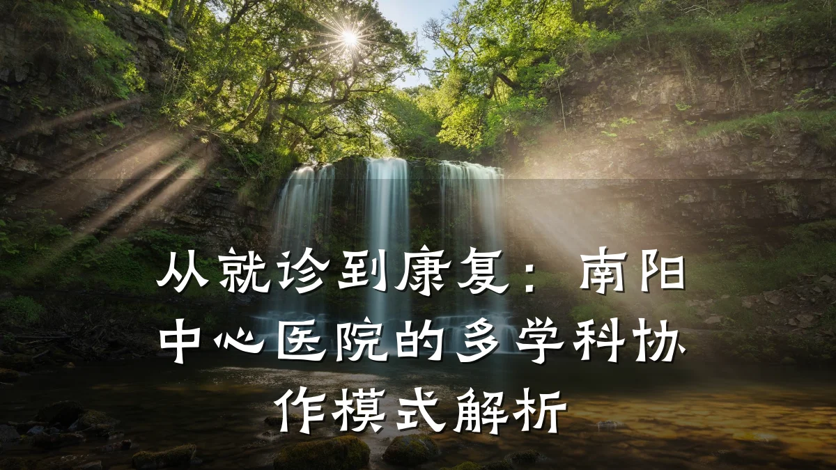从就诊到康复:南阳中心医院的多学科协作模式解析