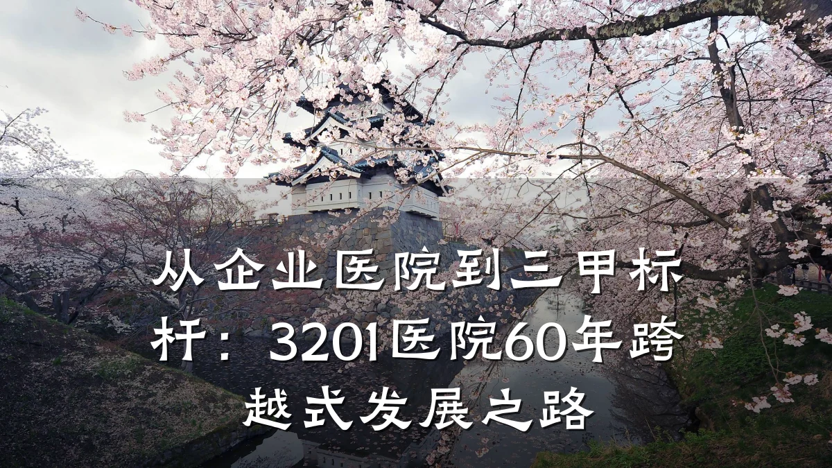 从企业医院到三甲标杆:3201医院60年跨越式发展之路