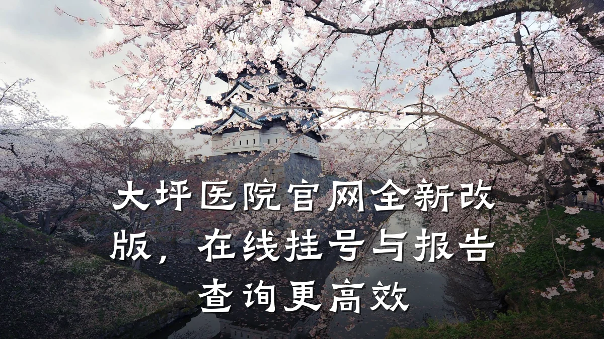 大坪医院官网全新改版，在线挂号与报告查询更高效