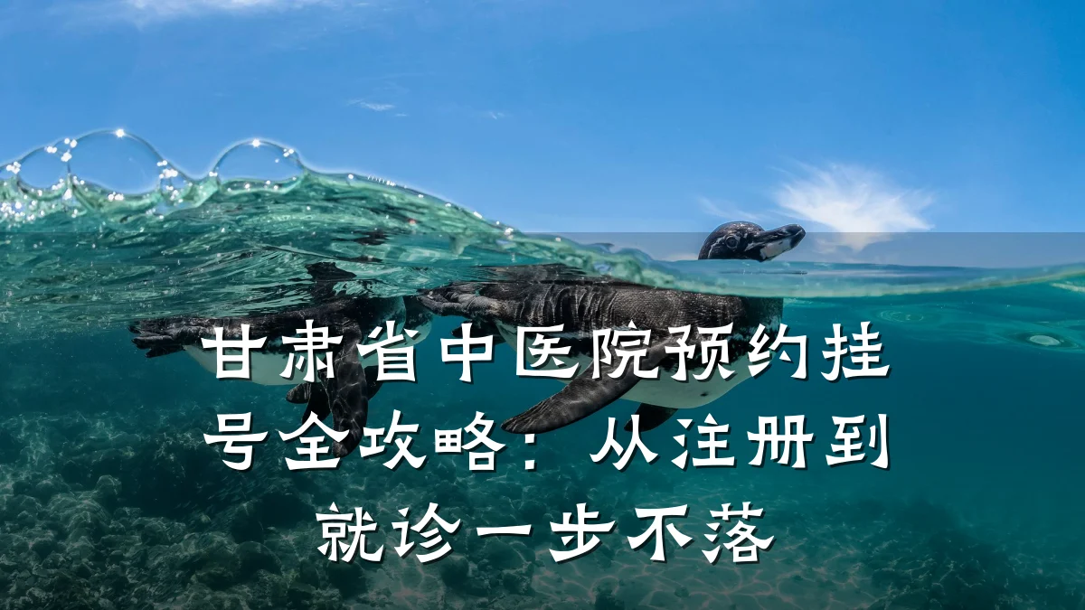 甘肃省中医院预约挂号全攻略:从注册到就诊一步不落