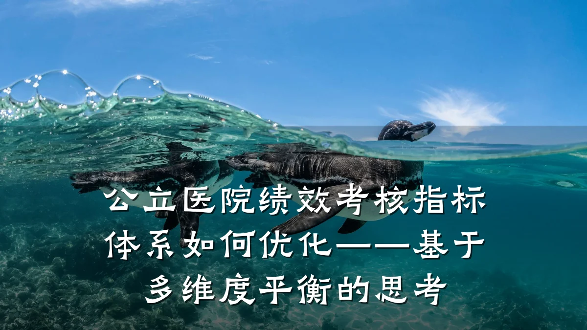 公立医院绩效考核指标体系如何优化——基于多维度平衡的思考