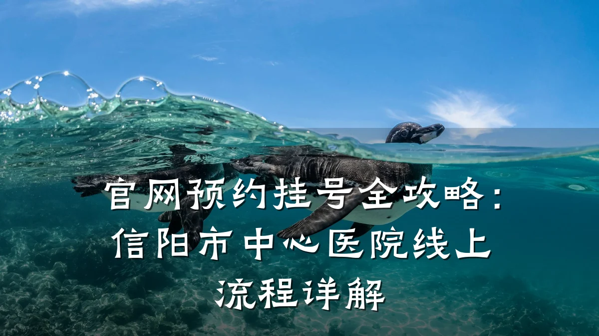 官网预约挂号全攻略:信阳市中心医院线上流程详解