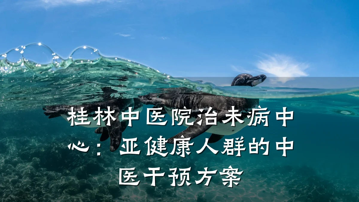 桂林中医院治未病中心:亚健康人群的中医干预方案