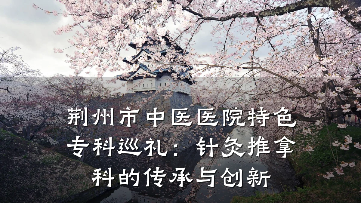 荆州市中医医院特色专科巡礼：针灸推拿科的传承与创新