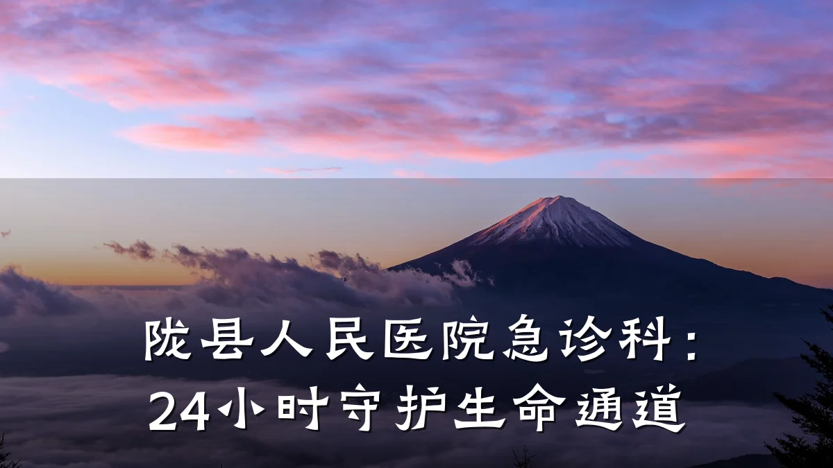 陇县人民医院急诊科：24小时守护生命通道