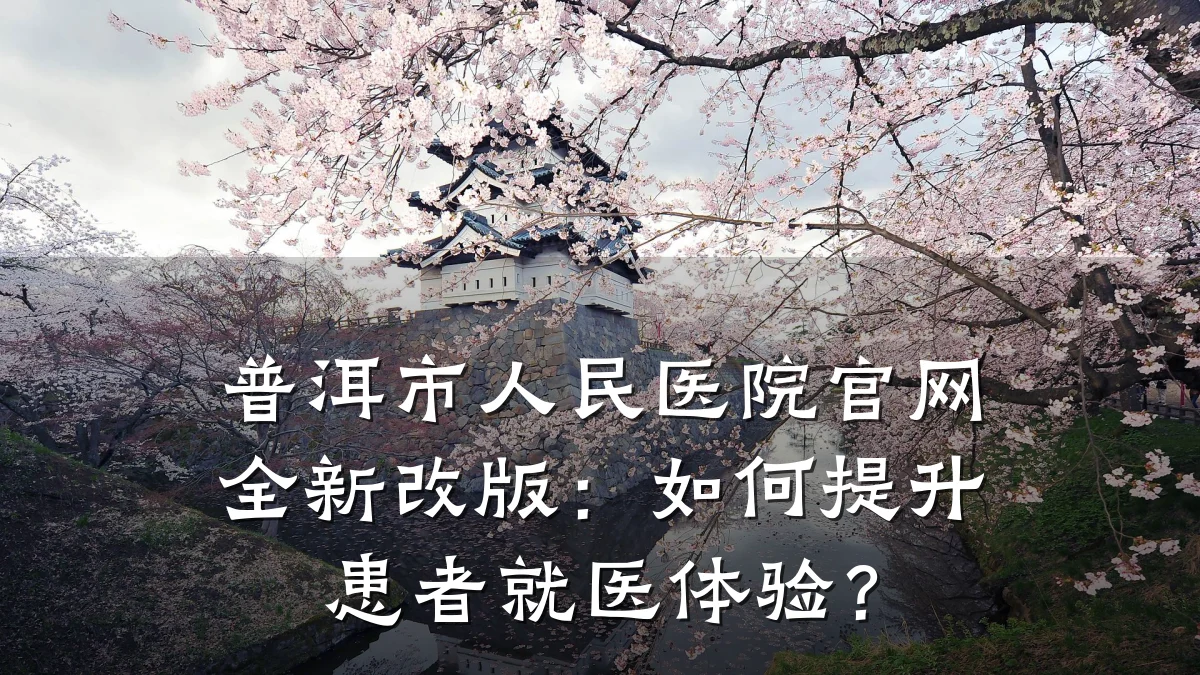 普洱市人民医院官网全新改版:如何提升患者就医体验?