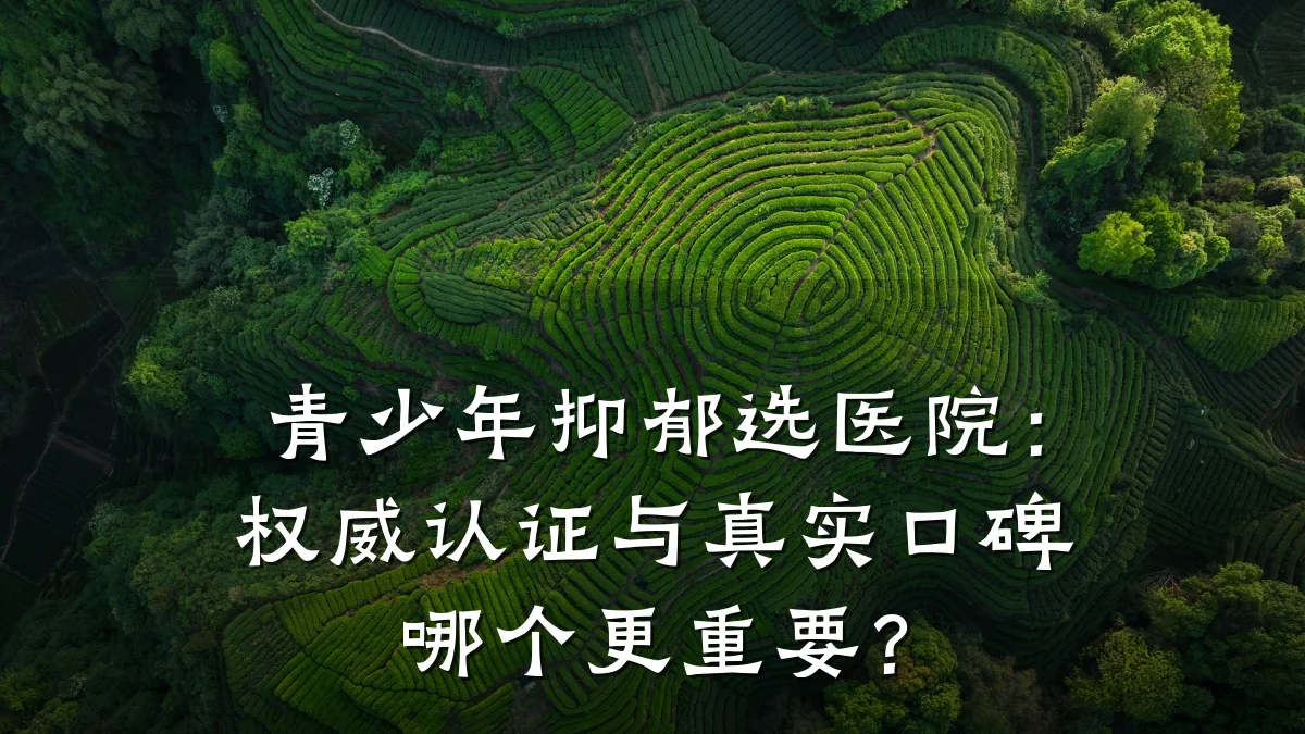青少年抑郁选医院:权威认证与真实口碑哪个更重要?