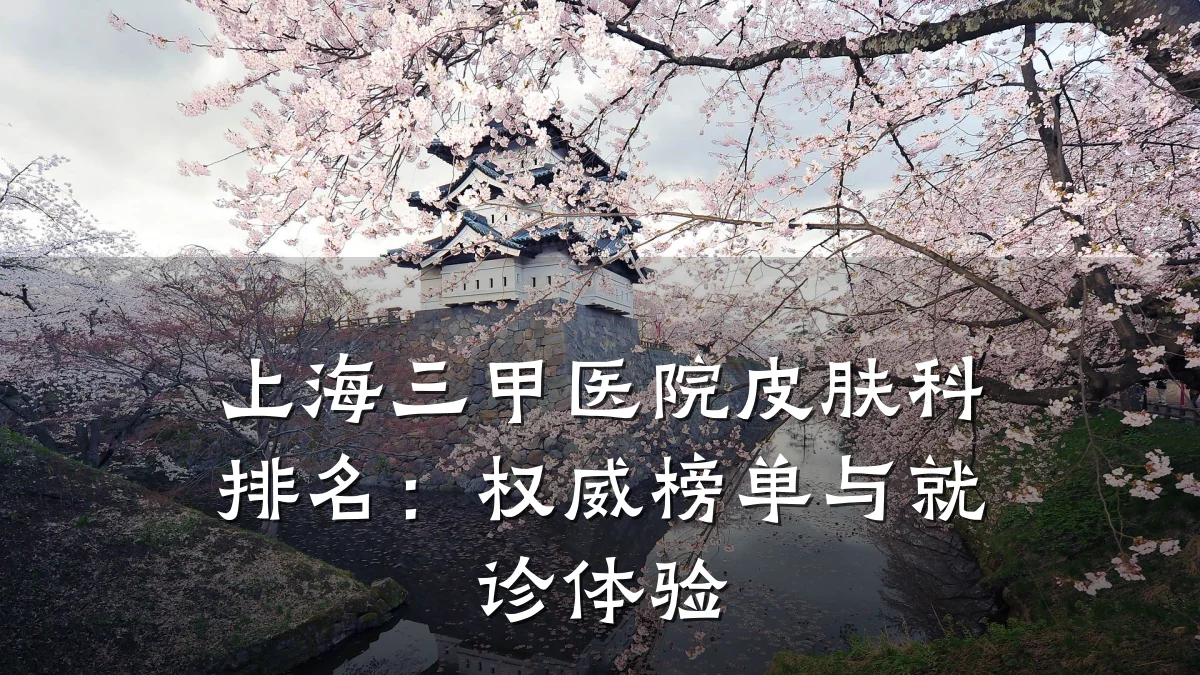 上海三甲医院皮肤科排名:权威榜单与就诊体验