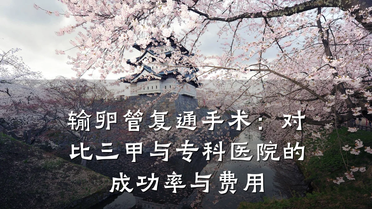 输卵管复通手术:对比三甲与专科医院的成功率与费用