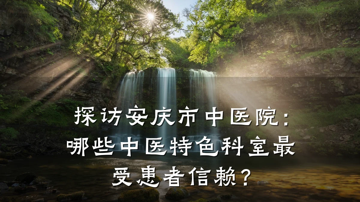 探访安庆市中医院:哪些中医特色科室最受患者信赖?