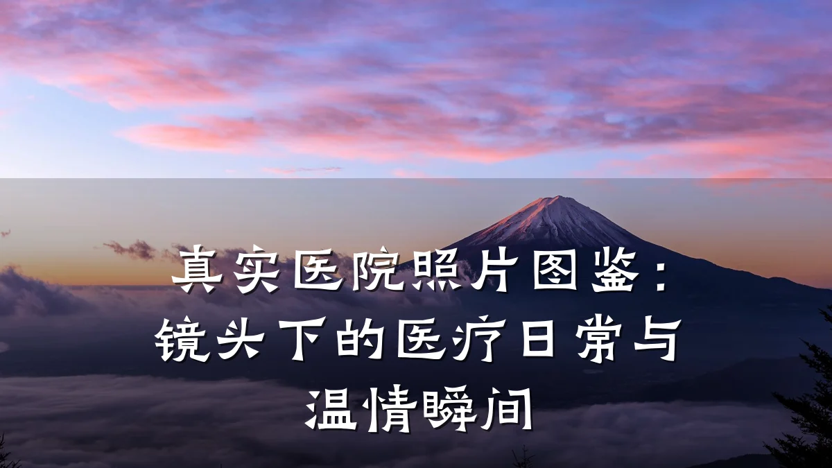 真实医院照片图鉴：镜头下的医疗日常与温情瞬间
