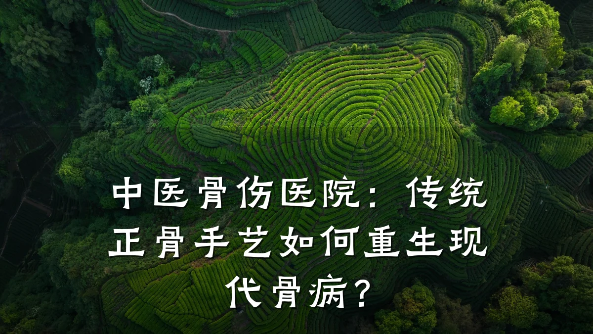 中医骨伤医院:传统正骨手艺如何重生现代骨病?