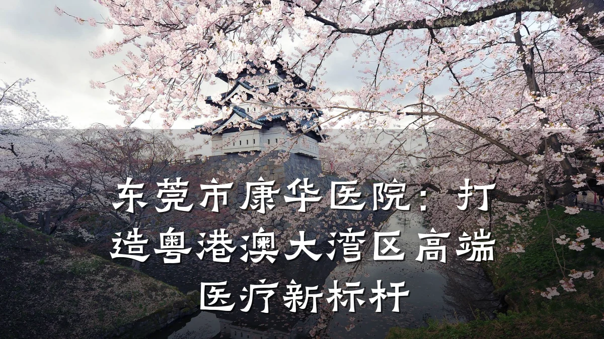 东莞市康华医院:打造粤港澳大湾区高端医疗新标杆