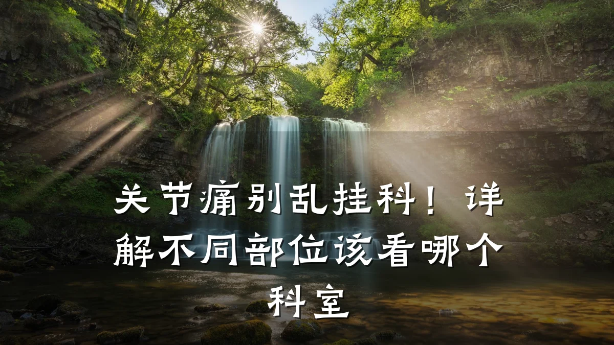 关节痛别乱挂科！详解不同部位该看哪个科室