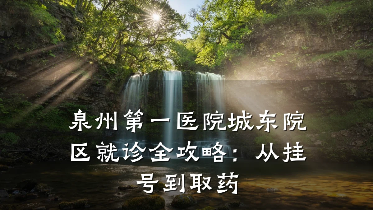 泉州第一医院城东院区就诊全攻略:从挂号到取药