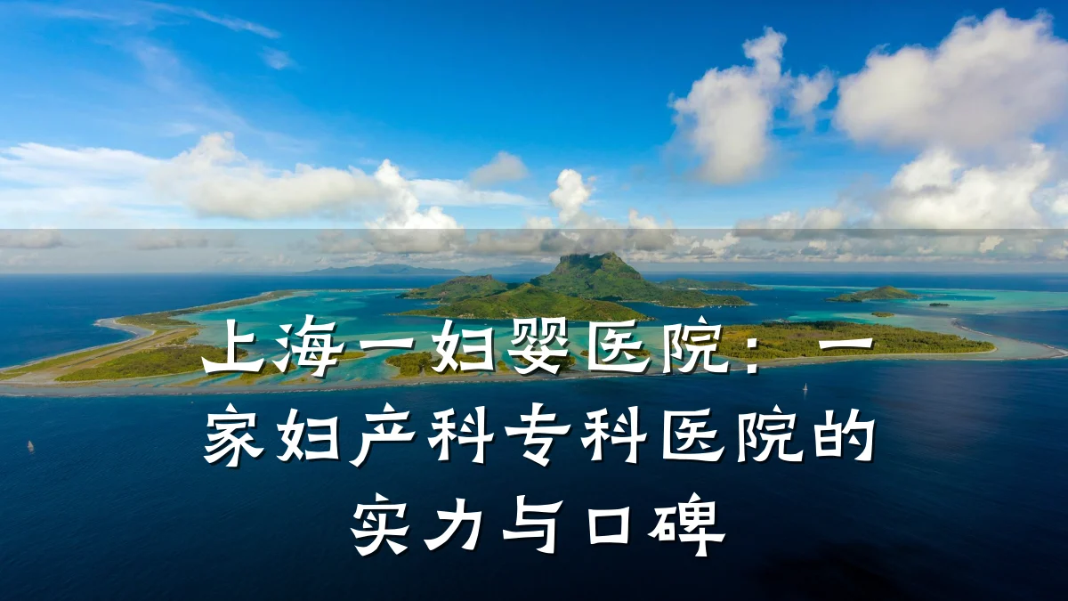 上海一妇婴医院：一家妇产科专科医院的实力与口碑