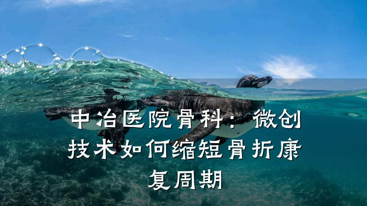 中冶医院骨科：微创技术如何缩短骨折康复周期
