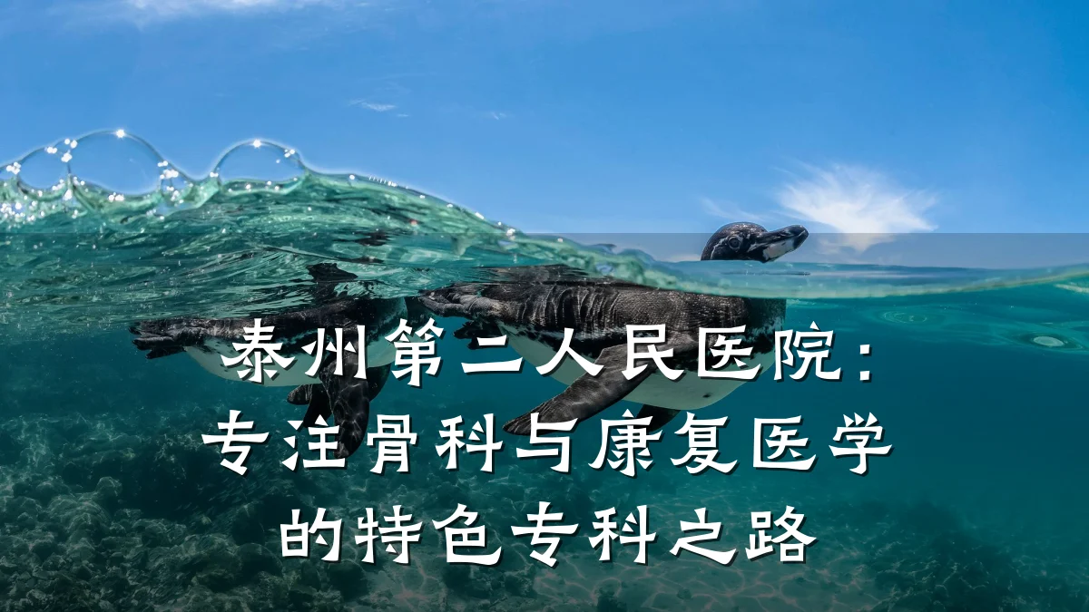 泰州第二人民医院:专注骨科与康复医学的特色专科之路