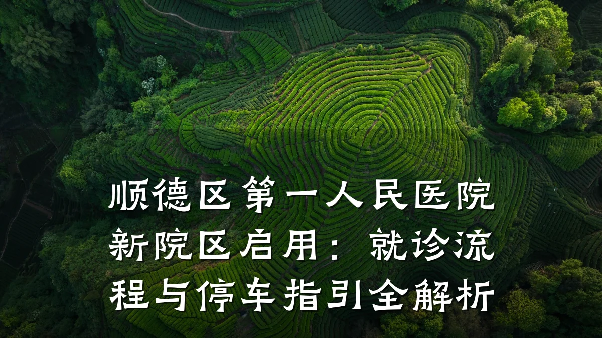 顺德区第一人民医院新院区启用：就诊流程与停车指引全解析