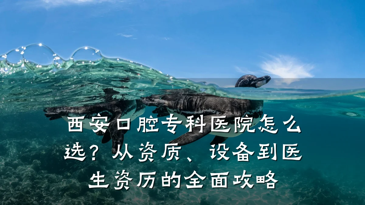 西安口腔专科医院怎么选?从资质、设备到医生资历的全面攻略