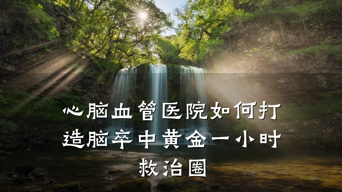 心脑血管医院如何打造脑卒中黄金一小时救治圈