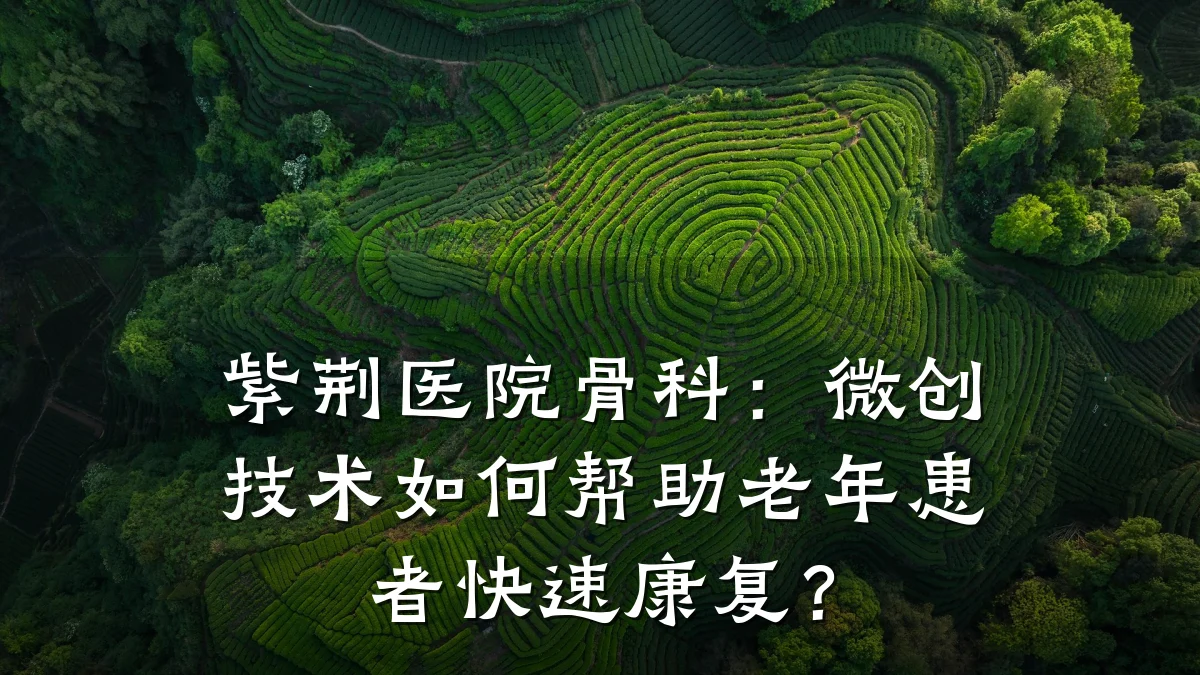 紫荆医院骨科：微创技术如何帮助老年患者快速康复？