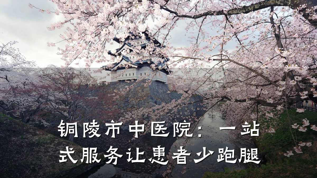 铜陵市中医院:一站式服务让患者少跑腿