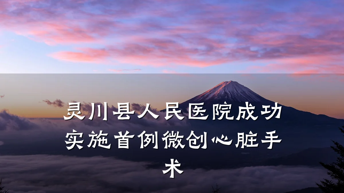 灵川县人民医院成功实施首例微创心脏手术