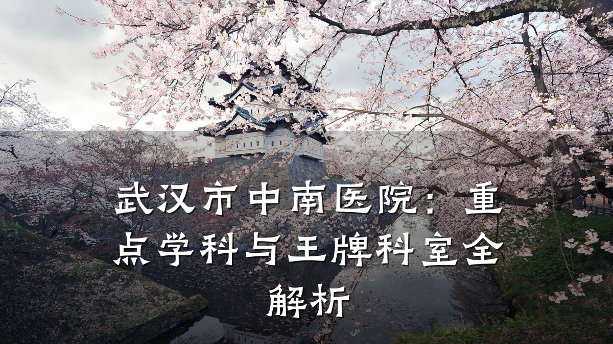 武汉市中南医院:重点学科与王牌科室全解析